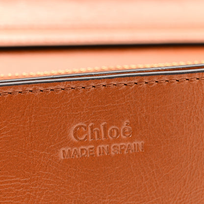 Chloe Calfskin Iconic Flap Wallet On Chain Clay Brown 7 of 16