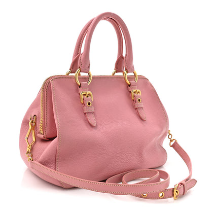 Miu Miu Goatskin Madras Bauletto Peonia 3 of 18