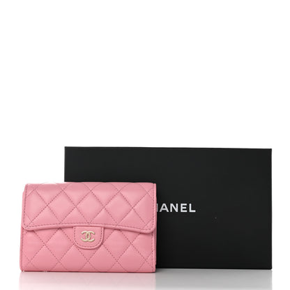 Chanel Lambskin Quilted Medium Flap Wallet Pink 8 of 8