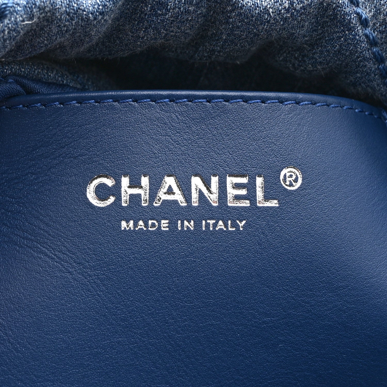Chanel Washed Denim Quilted Studded Mini Chanel 22 Blue 5 of 10