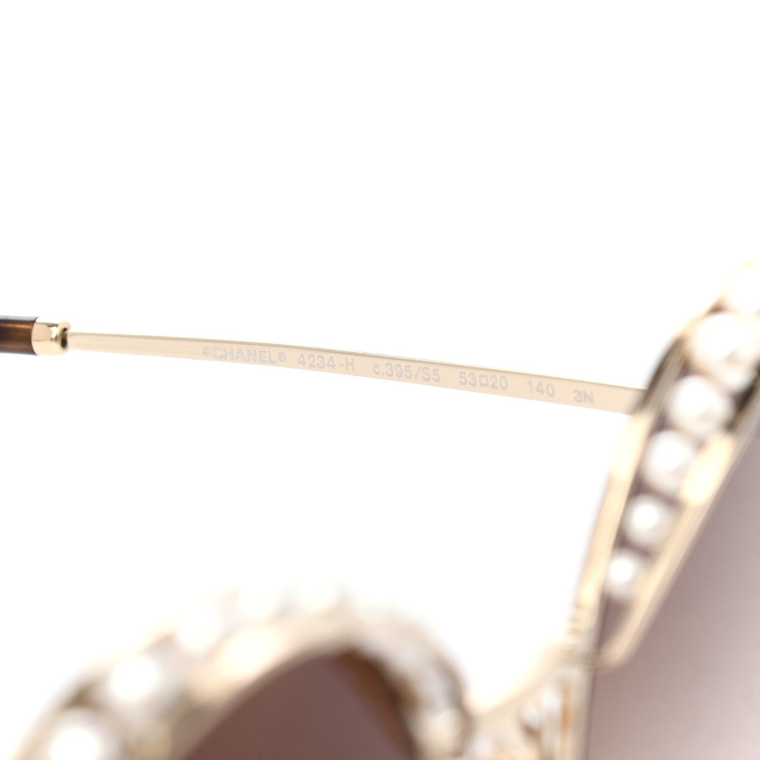 Chanel Pearl Round Sunglasses 4234-H Light Brown 5 of 7