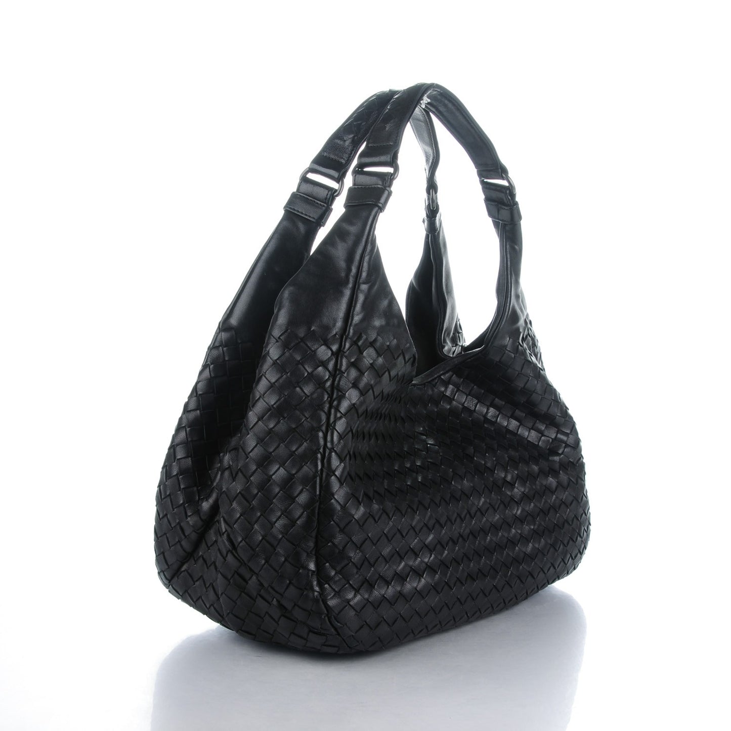 Nappa Intrecciato Medium Campana Nero Black