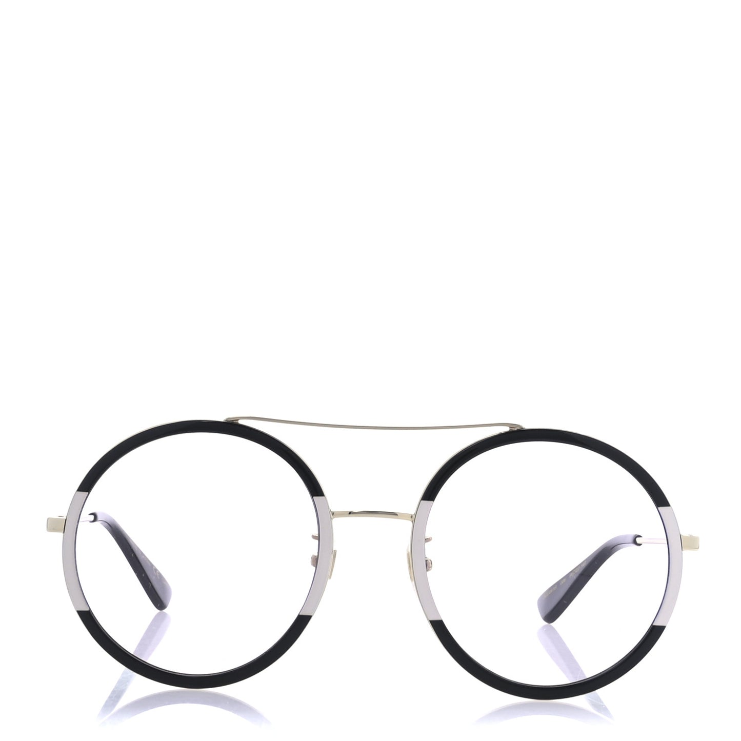 Round Frame Sunglasses GG0061S Black White