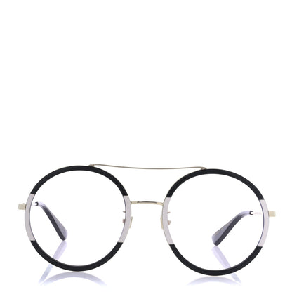 Gucci Round Frame Sunglasses GG0061S Black White 2 of 8