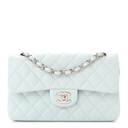 Chanel Caviar Quilted Small Double Flap Light Blue 1 of 11
