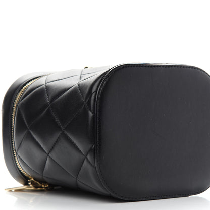 Chanel Lambskin Quilted Trendy Vanity Case Black 8 of 9