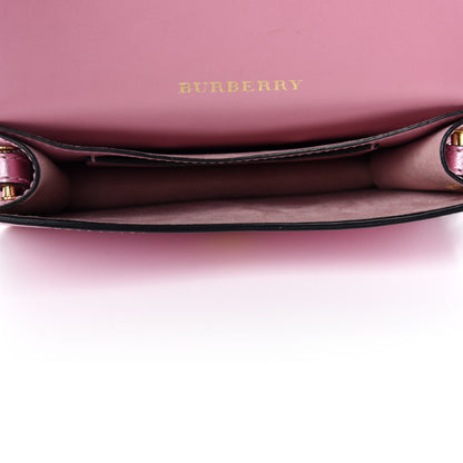 Burberry Metallic Soft Grain Calfskin Mini Phone Buckle Bag Pale Orchid 5 of 14