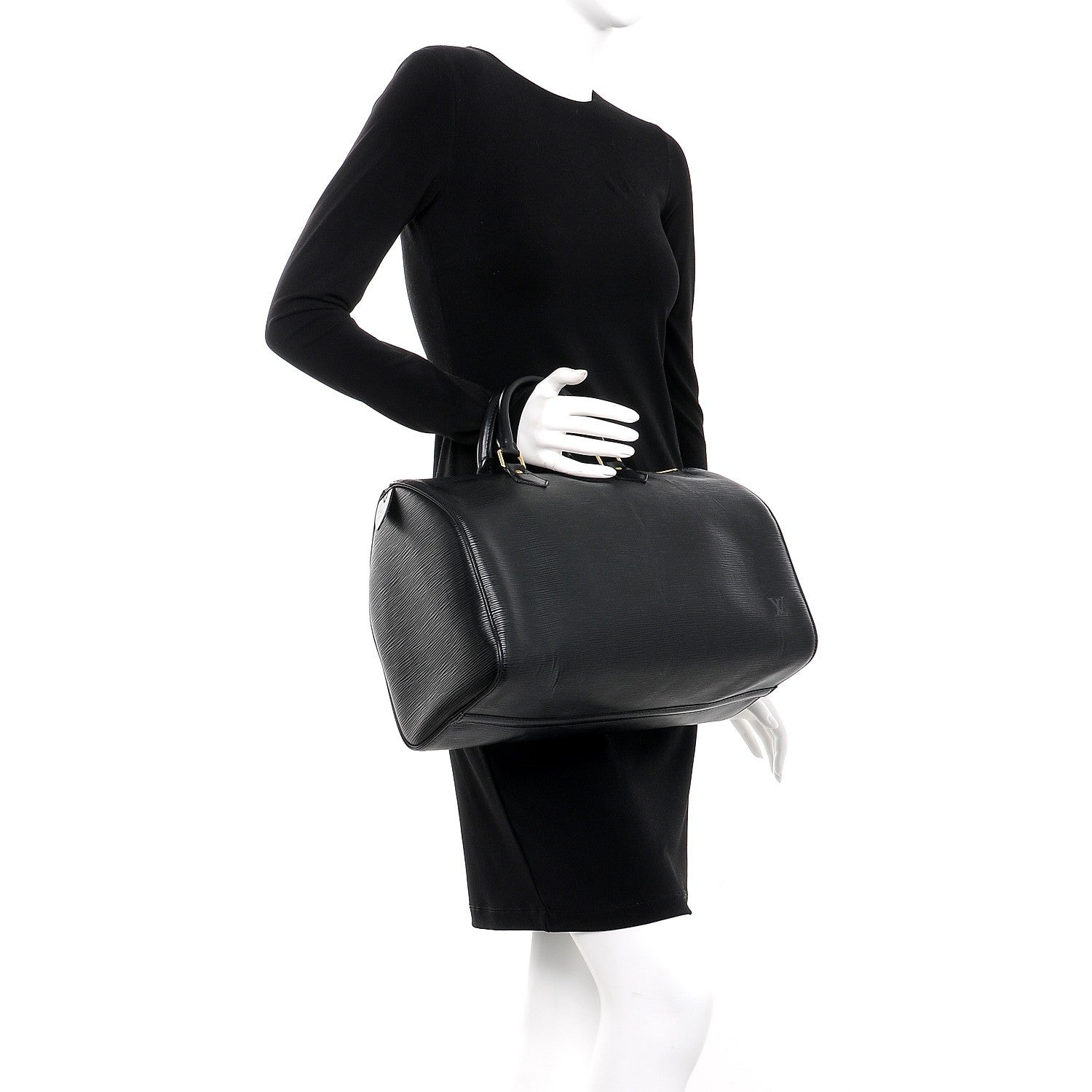 Louis Vuitton Epi Speedy 35 Black 2 of 13