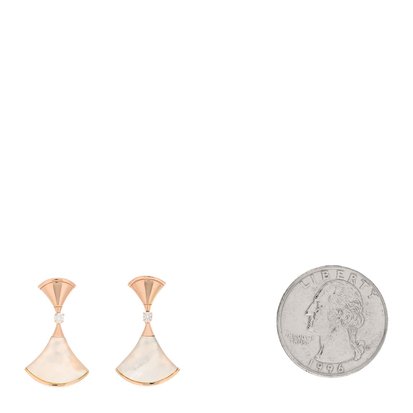 18K Rose Gold Diamond Mother of Pearl Divas' Dream Earrings