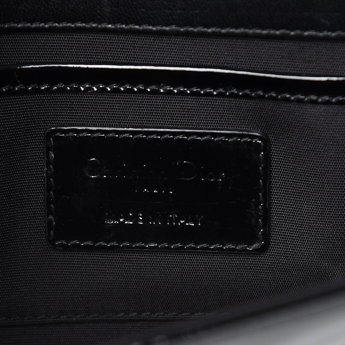 Patent Cannage Lady Dior Convertible Clutch Black