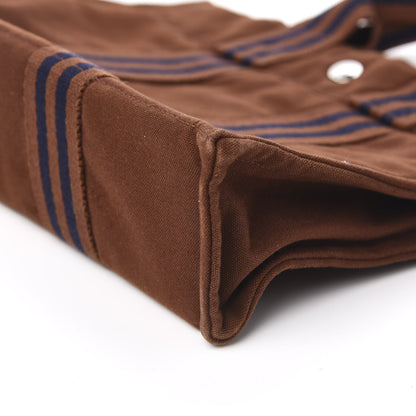 Hermes Canvas Tout Fourre PM Brown 8 of 9