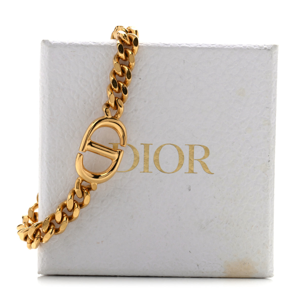 Christian Dior Metal CD Link Chain Bracelet Gold 6 of 6