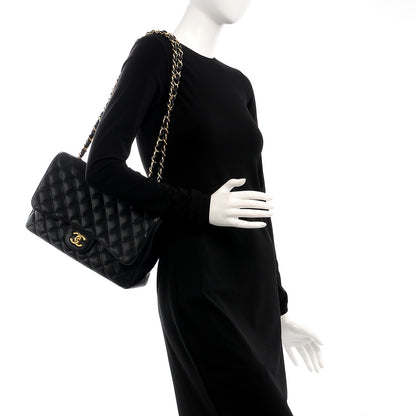 Chanel Caviar Quilted Jumbo Single Flap Black 2 of 7