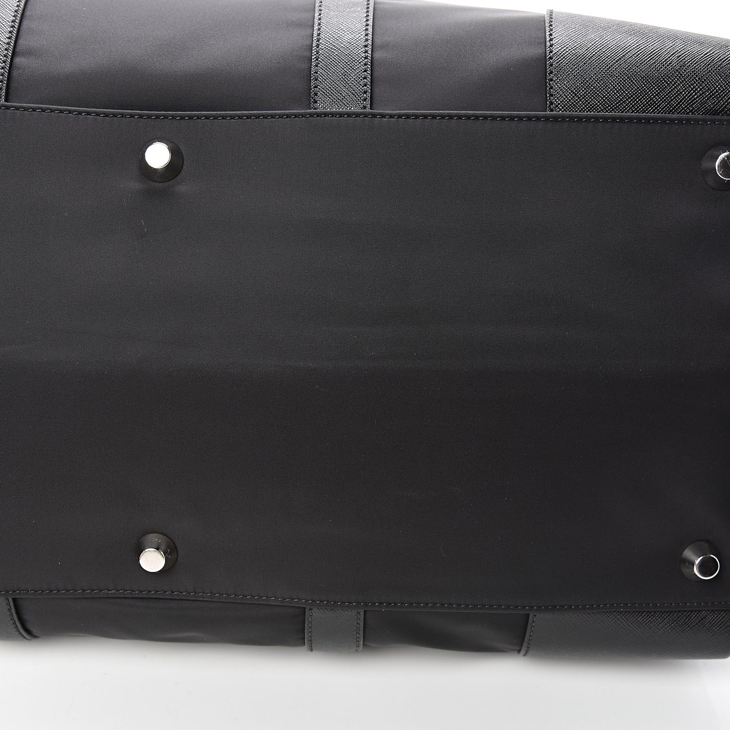 Tessuto Nylon Saffiano Duffle Bag Black