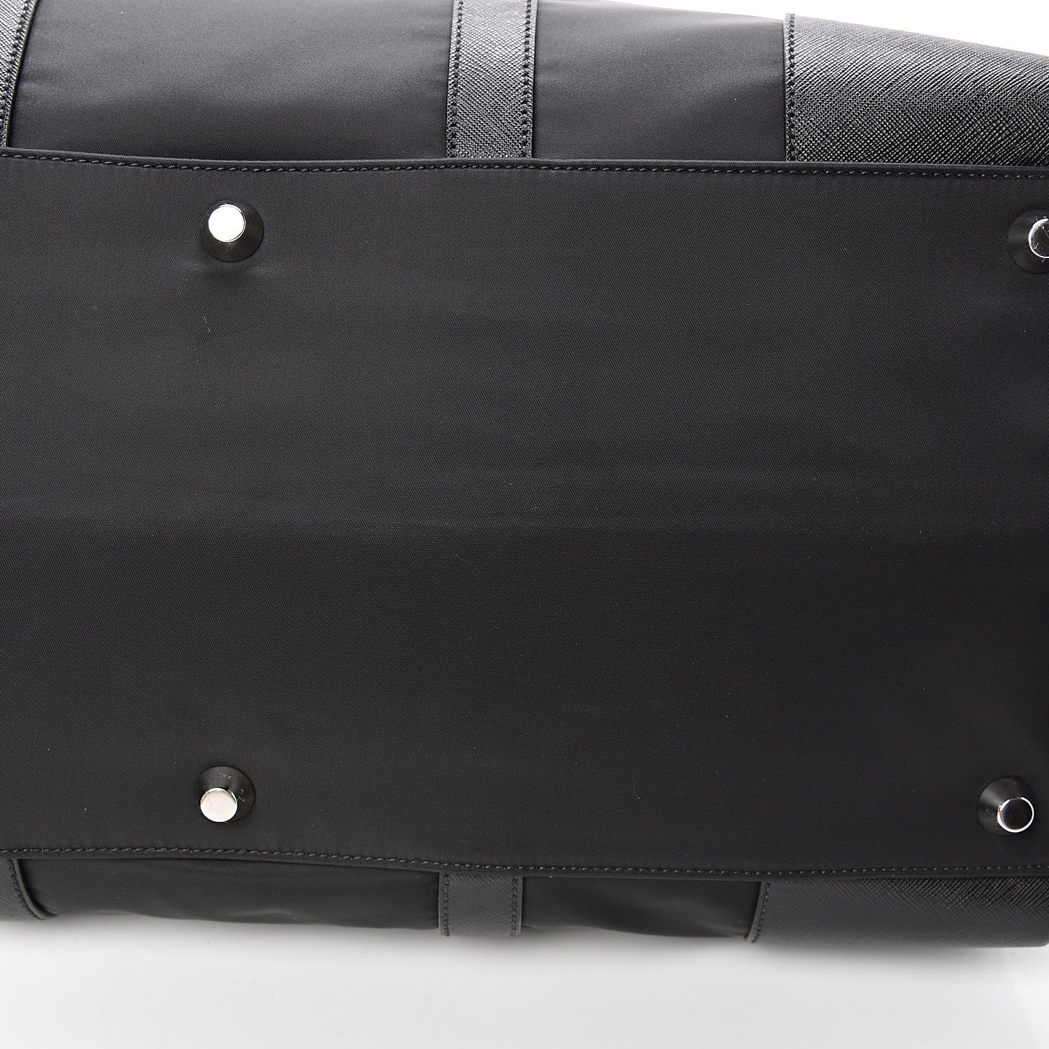 Prada Tessuto Nylon Saffiano Duffle Bag Black 11 of 11