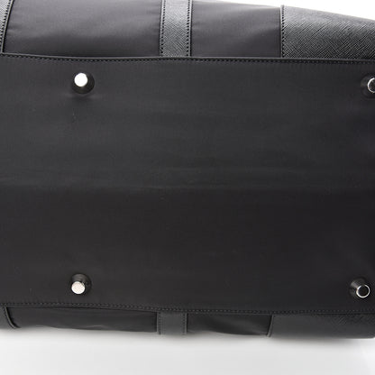 Prada Tessuto Nylon Saffiano Duffle Bag Black 11 of 11