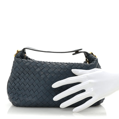 Bottega Veneta Nappa Intrecciato Large Cosmetic Case Blue 2 of 12