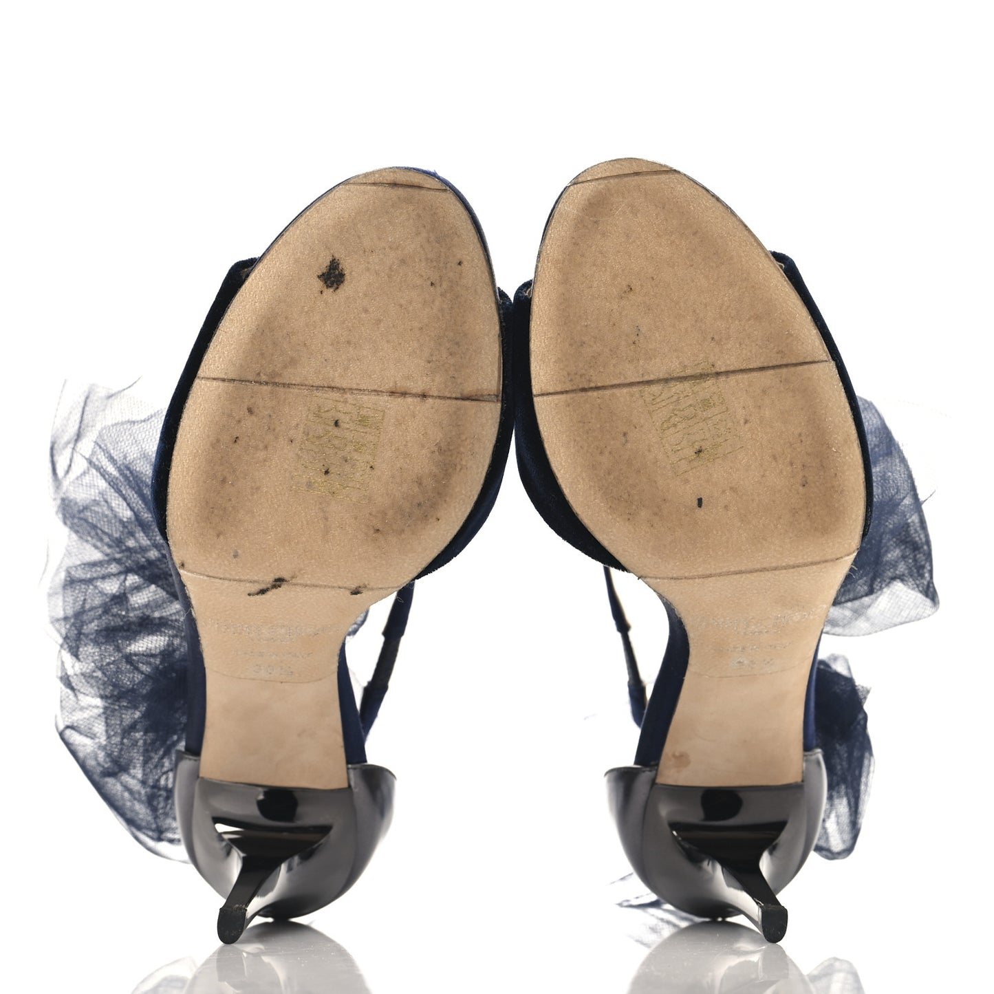 Velvet Lilyth Bow Sandals 38.5 Navy