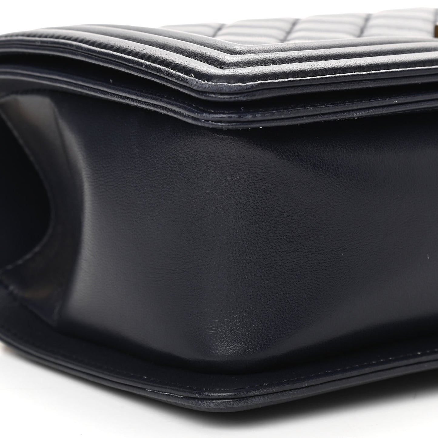 Lambskin Quilted Medium Boy Flap Dark Navy