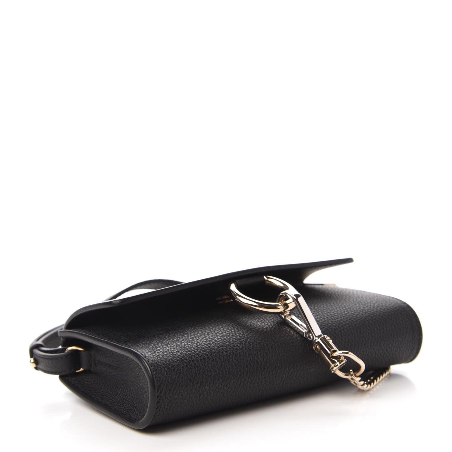 Chloe Suede Calfskin Mini Faye Shoulder Bag Black 4 of 9