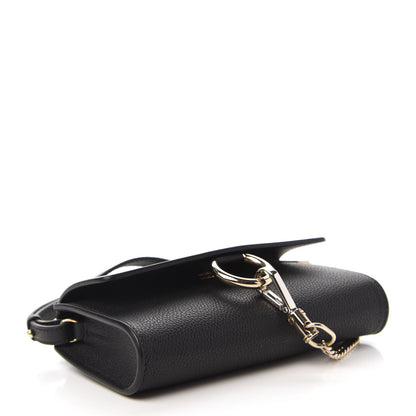 Chloe Suede Calfskin Mini Faye Shoulder Bag Black 4 of 9
