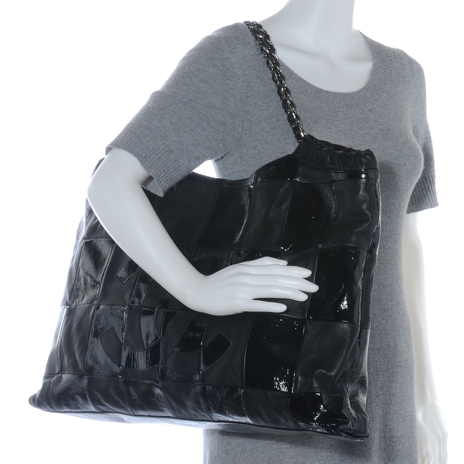 Chanel Patent Patchwork Brooklyn Large Cabas Tote 2 of 7