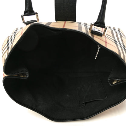 Burberry House Check Large Buckle Tote Black 6 of 14