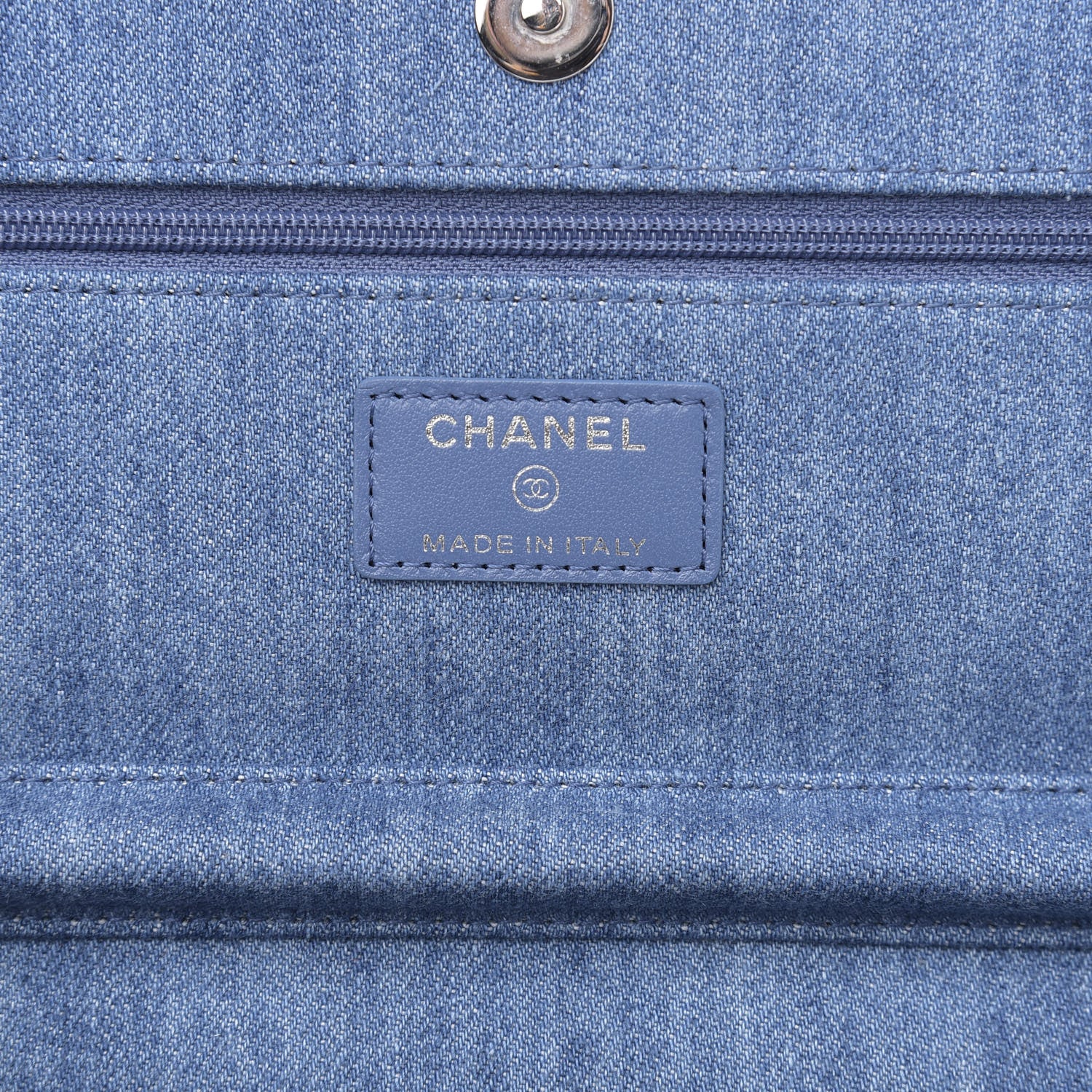 Chanel Denim Quilted Chain Around Wallet on Chain WOC Blue 6 of 10