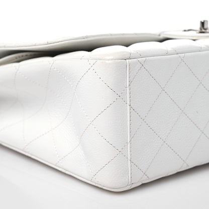 Chanel Caviar Quilted Maxi Double Flap White 8 of 15