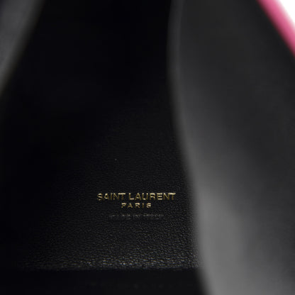 Saint Laurent Lambskin Pyramid Clutch Lipstick Fuchsia 7 of 8