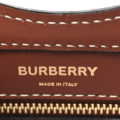 Burberry Canvas Smooth Calfskin Two Tone Mini Pocket Bag Natural Malt Brown 6 of 6