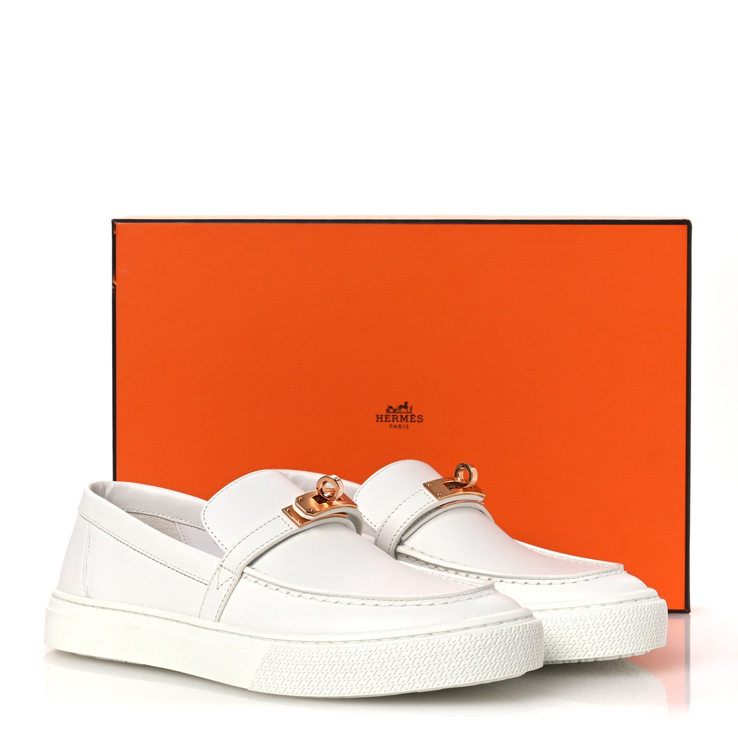 Hermes Calfskin Game Slip On Sneakers White 1845782 – FASHIONPHILE