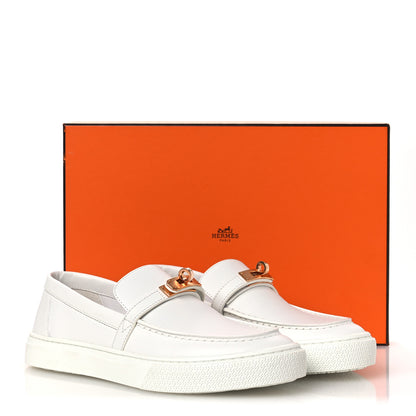 Hermes Calfskin Game Slip On Sneakers White 15 of 15