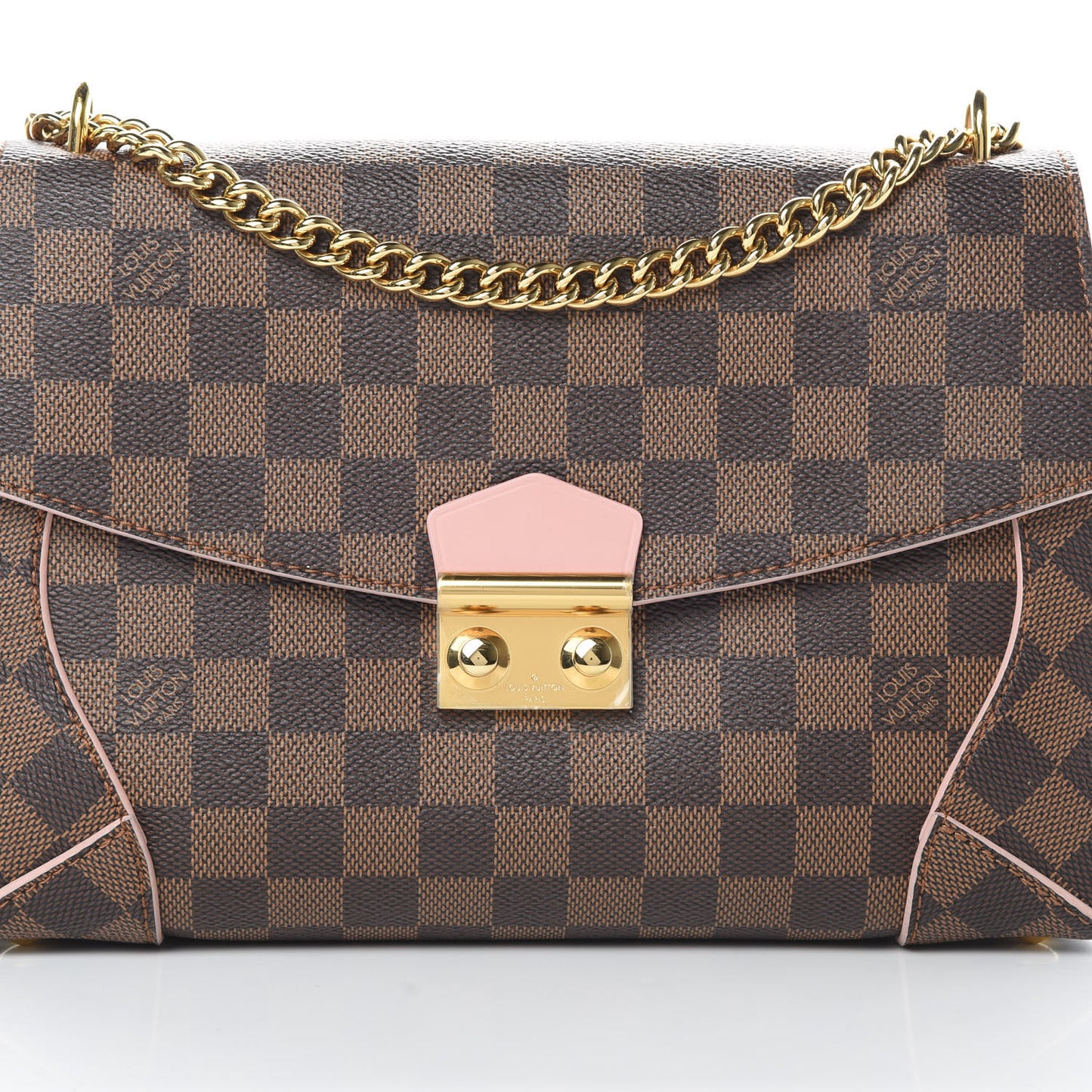 Damier Ebene Caissa Clutch Rose Ballerine