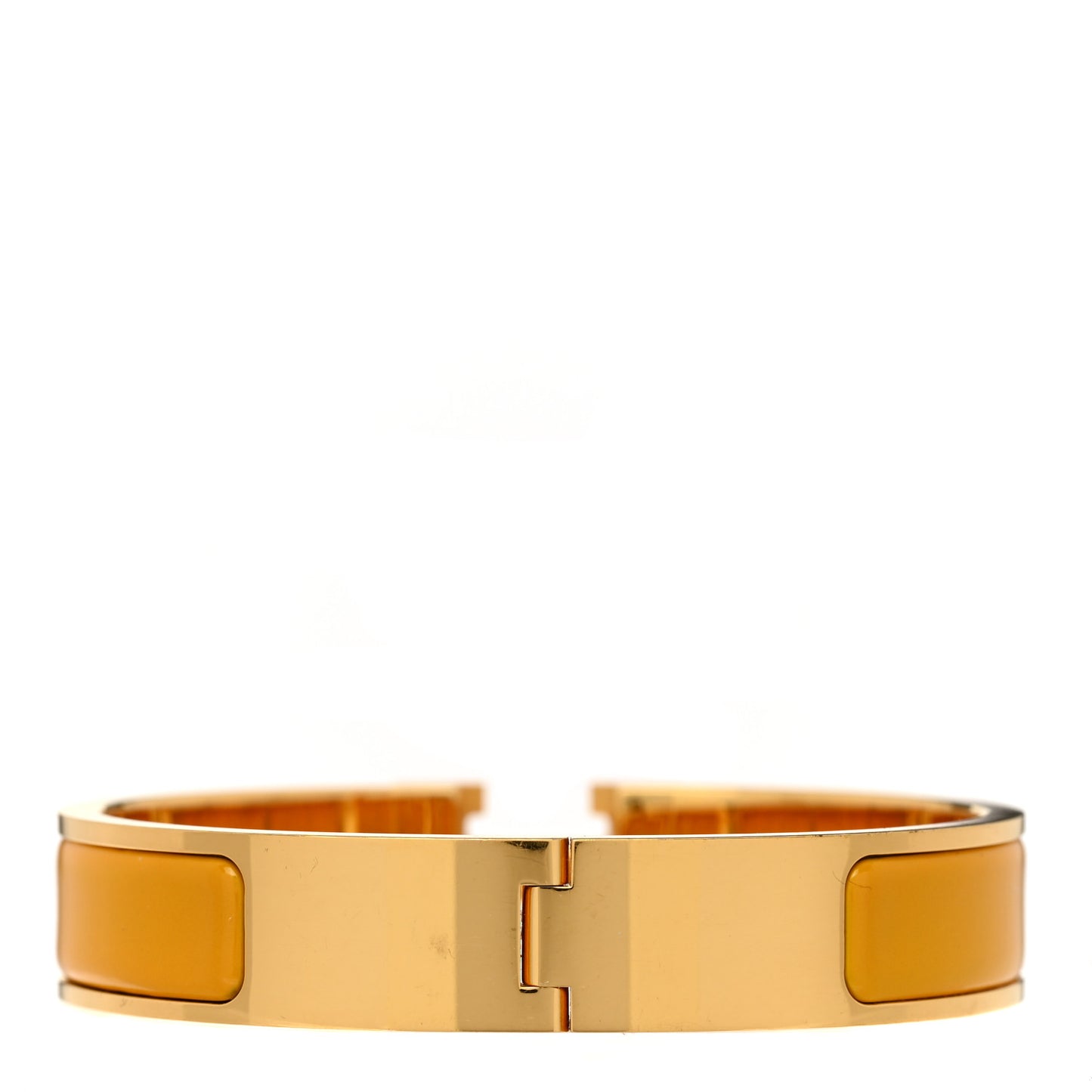 Enamel Narrow Clic Clac H Bracelet PM Jaune Madras