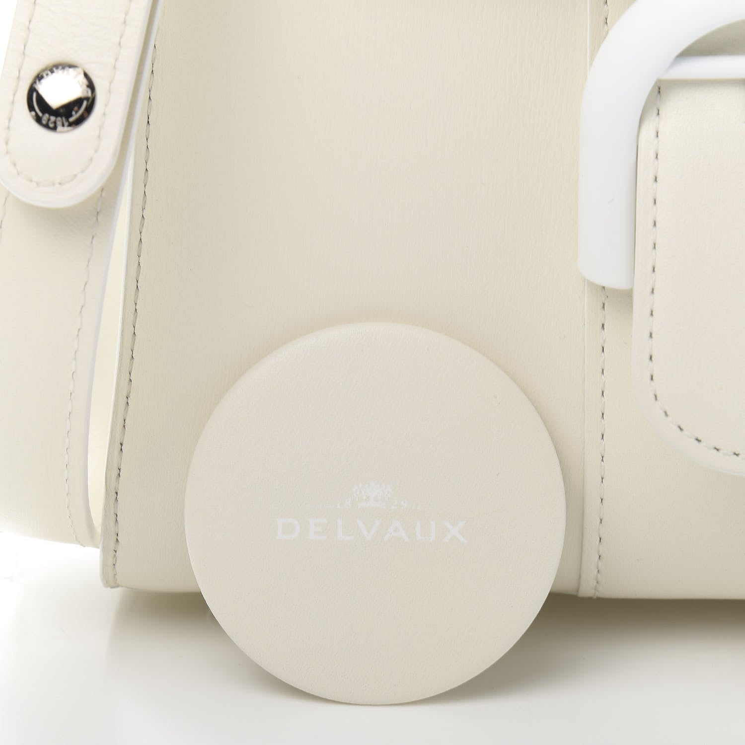 Delvaux Calfskin Mini Brillant Satchel Ivory 11 of 14