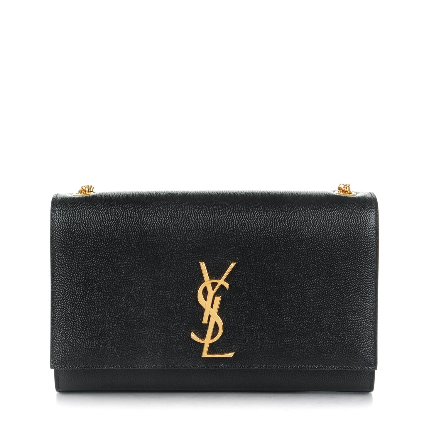 Grain De Poudre Medium Classic Monogram Kate Satchel Black