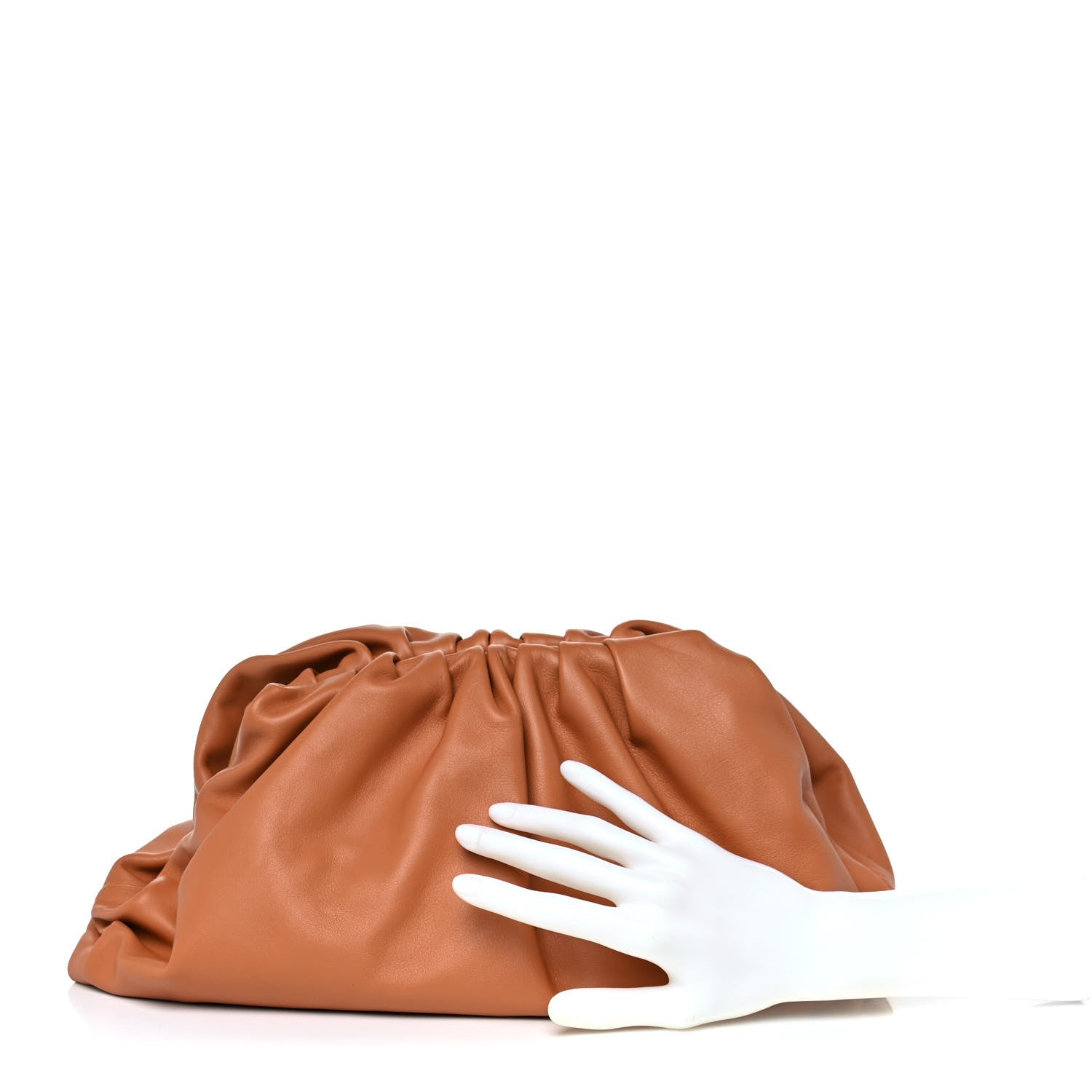 Bottega Veneta Smooth Butter Calf The Pouch Oversized Clutch Clay 2 of 10
