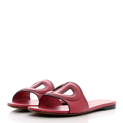 Christian Dior Calfskin D-Club Mule Sandal 37.5 Strawberry 3 of 9
