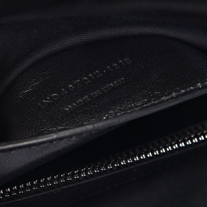 Saint Laurent Sheepskin Matelasse Chevron Monogram Large College Satchel Black 8 of 11