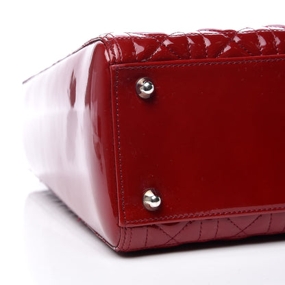 Christian Dior Patent Cannage Large Lady Dior Red 5 of 9