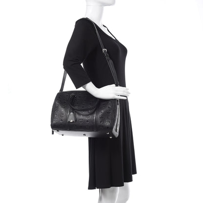 MCM Visetos Medium Essential Boston Bag Black 2 of 11