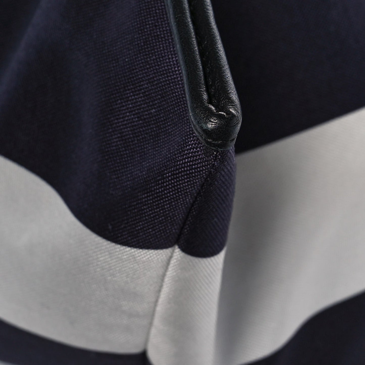 Striped Canvas Tote Blue White