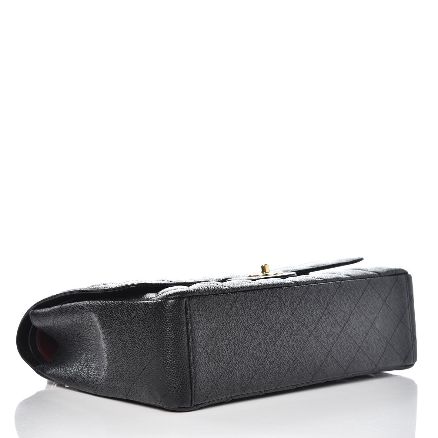 Caviar Quilted Maxi Double Flap Black