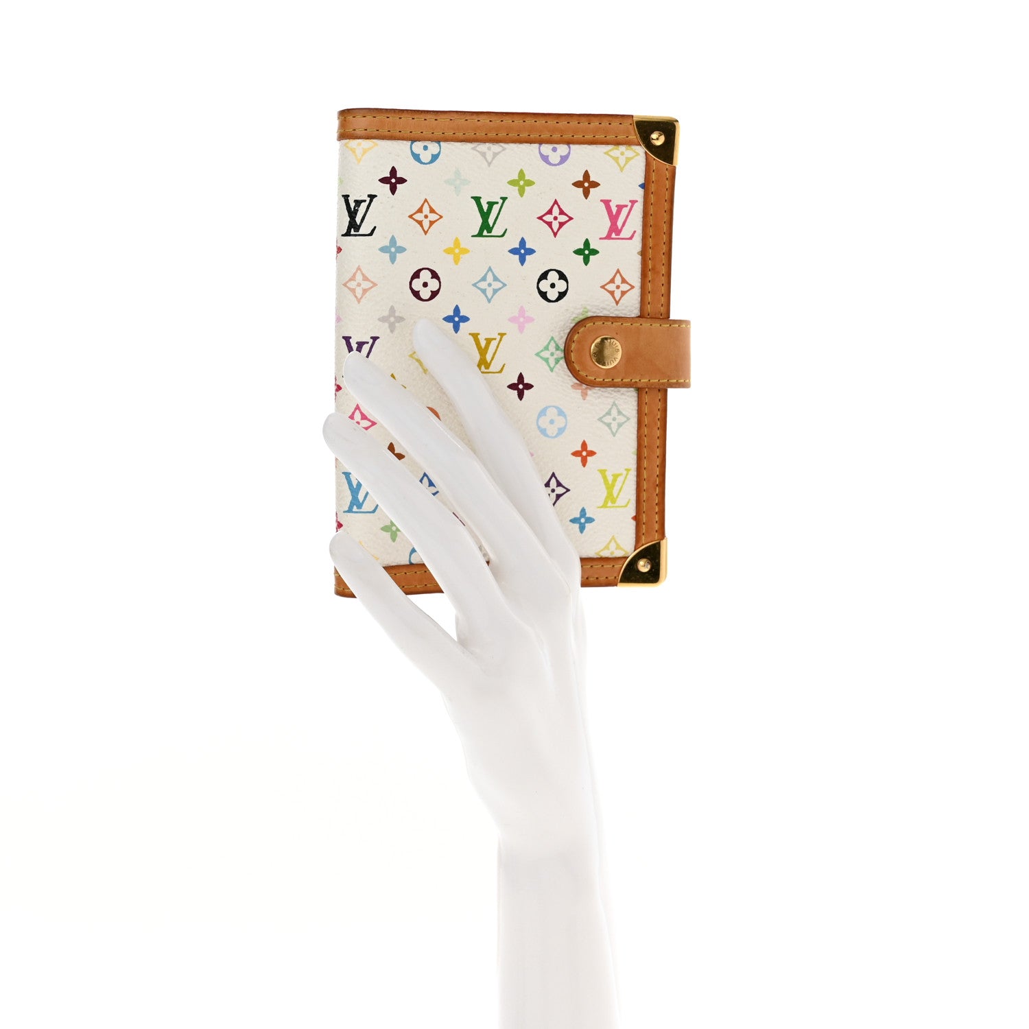 Louis Vuitton Monogram Multicolor Small Ring Agenda Cover White 2 of 6