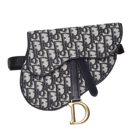 Christian Dior Oblique Saddle Belt Bag Blue 1 of 10