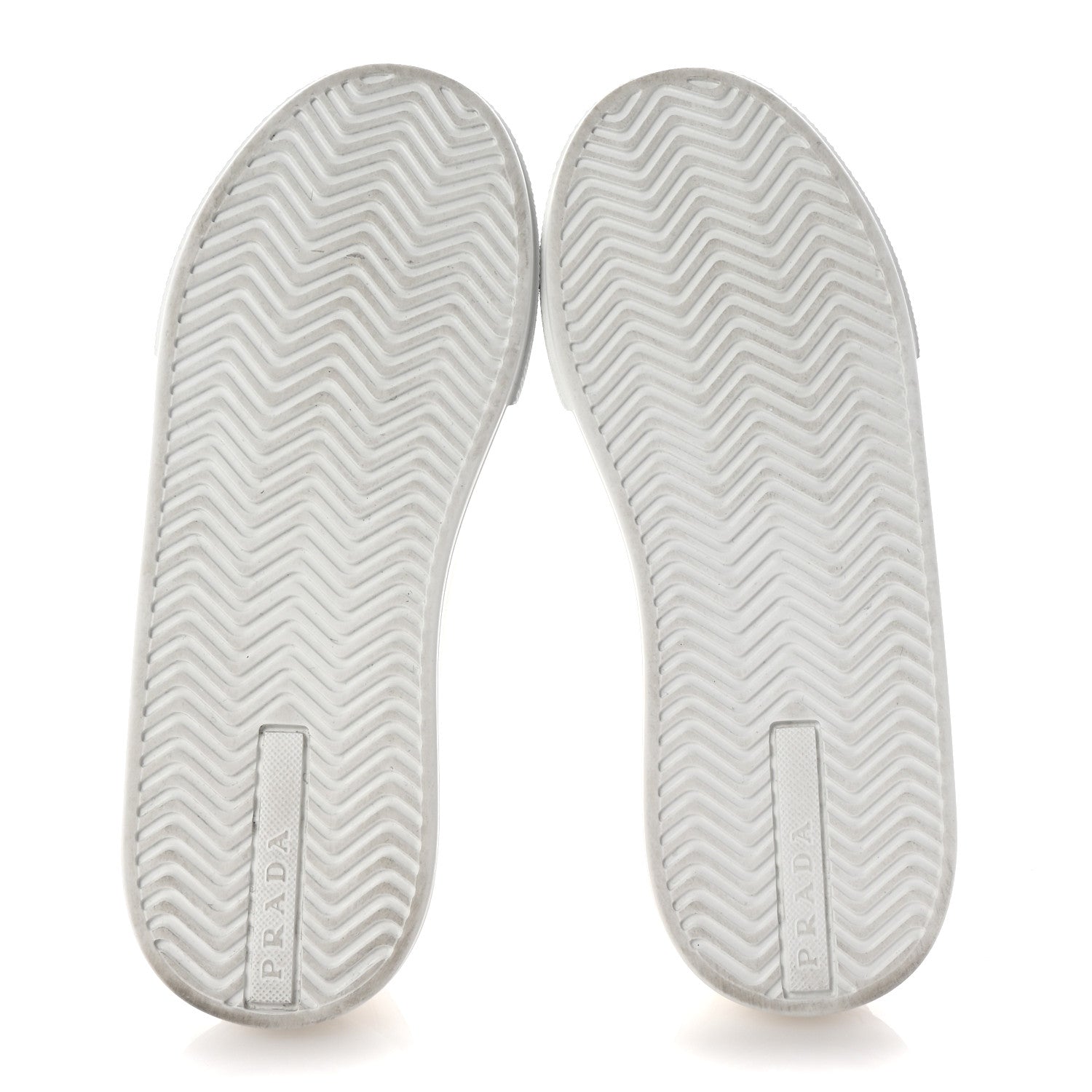 Prada Nylon Gabardine Triangle Logo Platform Sneakers 36 White 6 of 9