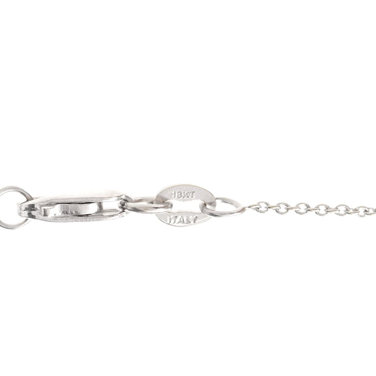 18K White Gold Diamond Cursive Initial C Pendant Necklace