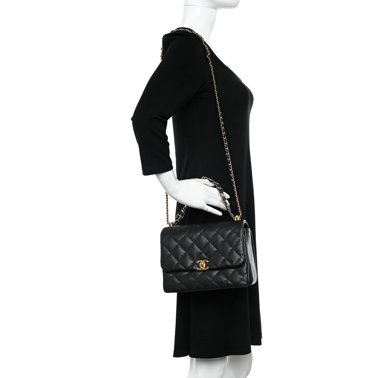 Chanel Caviar Quilted Coco First Flap Black 2 of 11