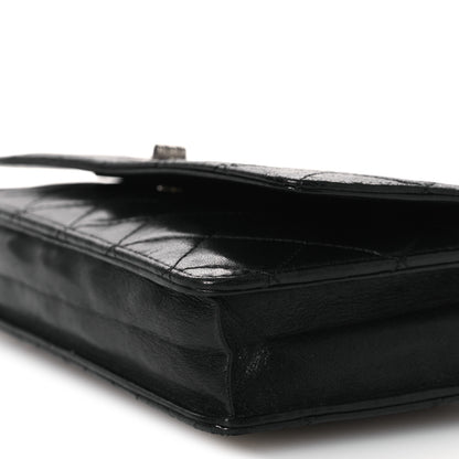 Chanel Aged Calfskin Quilted Reissue Wallet On Chain WOC Black 10 of 13